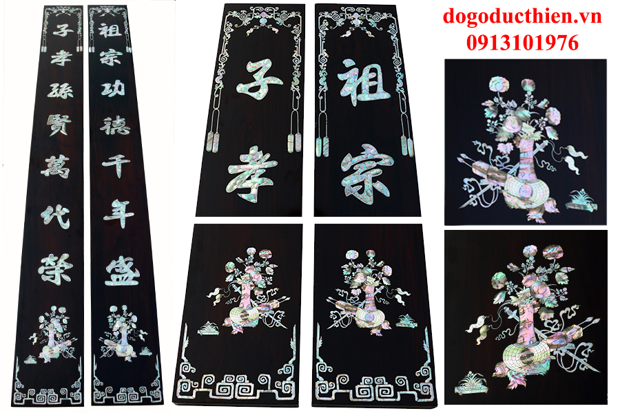 Câu Đối khảm ốc đẹp