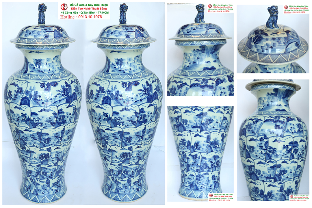 Cặp Chóe Sứ Dáng Đùi Dế ( Hàng Hiếm )