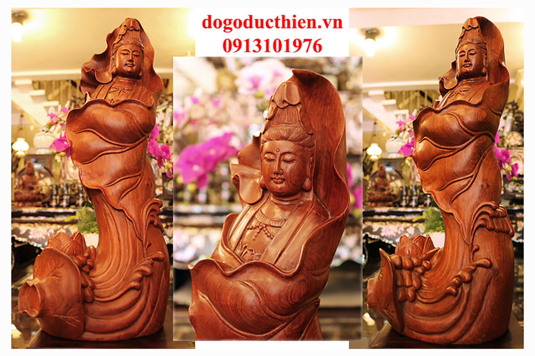 Tượng Phật Quan Âm Lá Sen