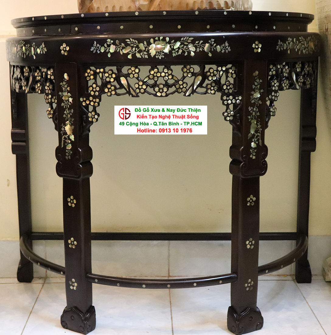 Bàn Bán Nguyệt Khảm Ốc Đẹp