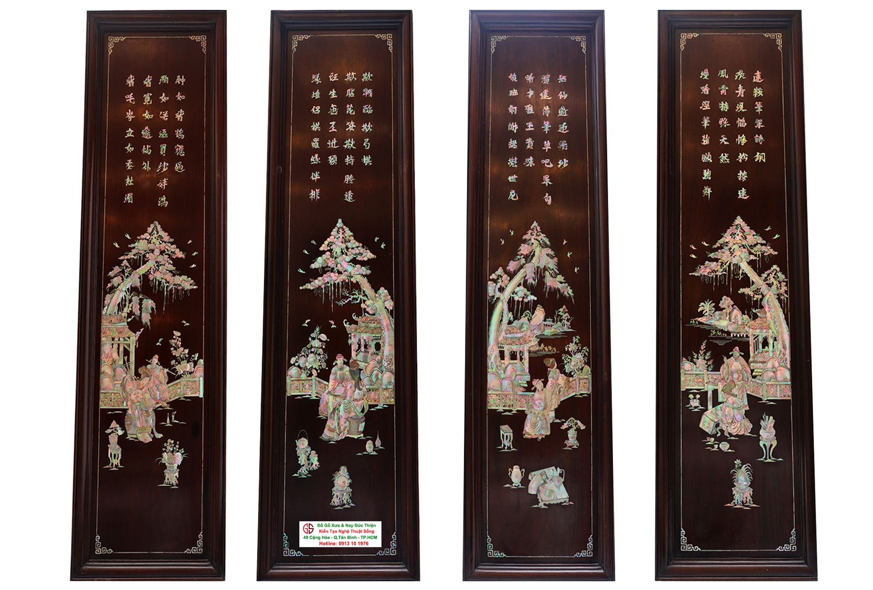 Tranh khảm ốc Cầm Kỳ Thi Họa