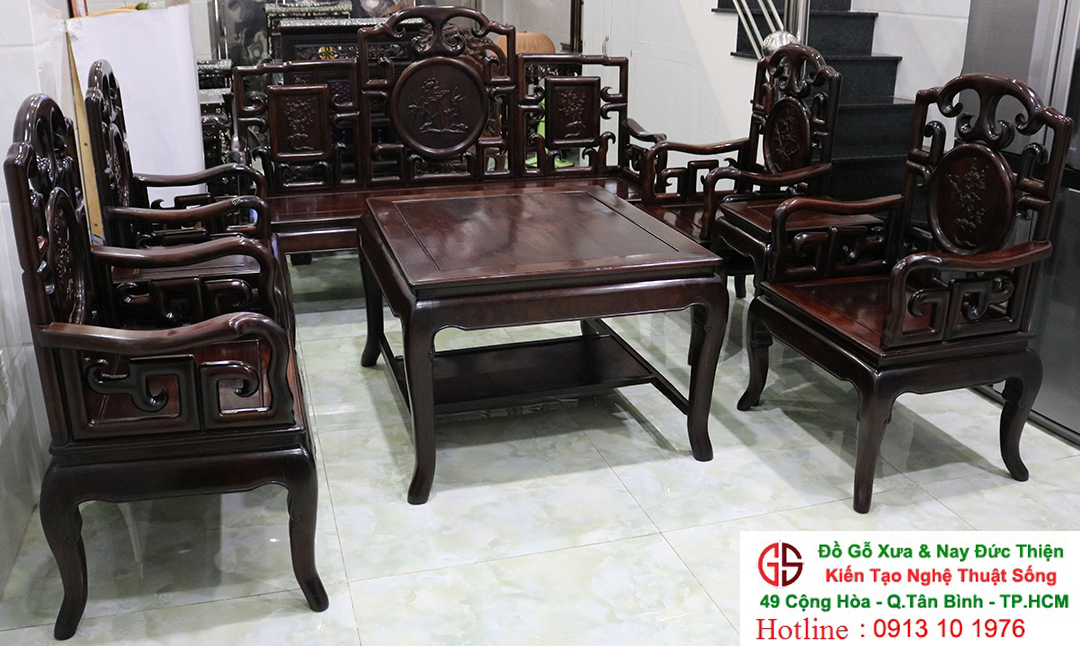 Bộ Bàn Ghế Móc Tàu Gỗ Trắc Qúy Hiếm Giảm Giá 20%